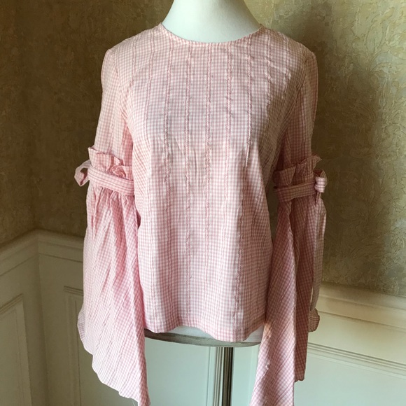 English Factory pink gingham top - Picture 2 of 5